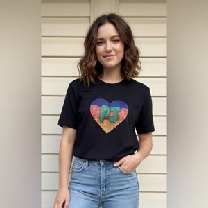 District Perfect Tri-DTG Pearl Jam Cactus Heart Graphic Tee Unisex Medium